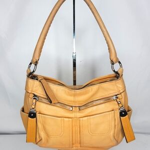 Tan B. Makowsky Leather Satchel P21